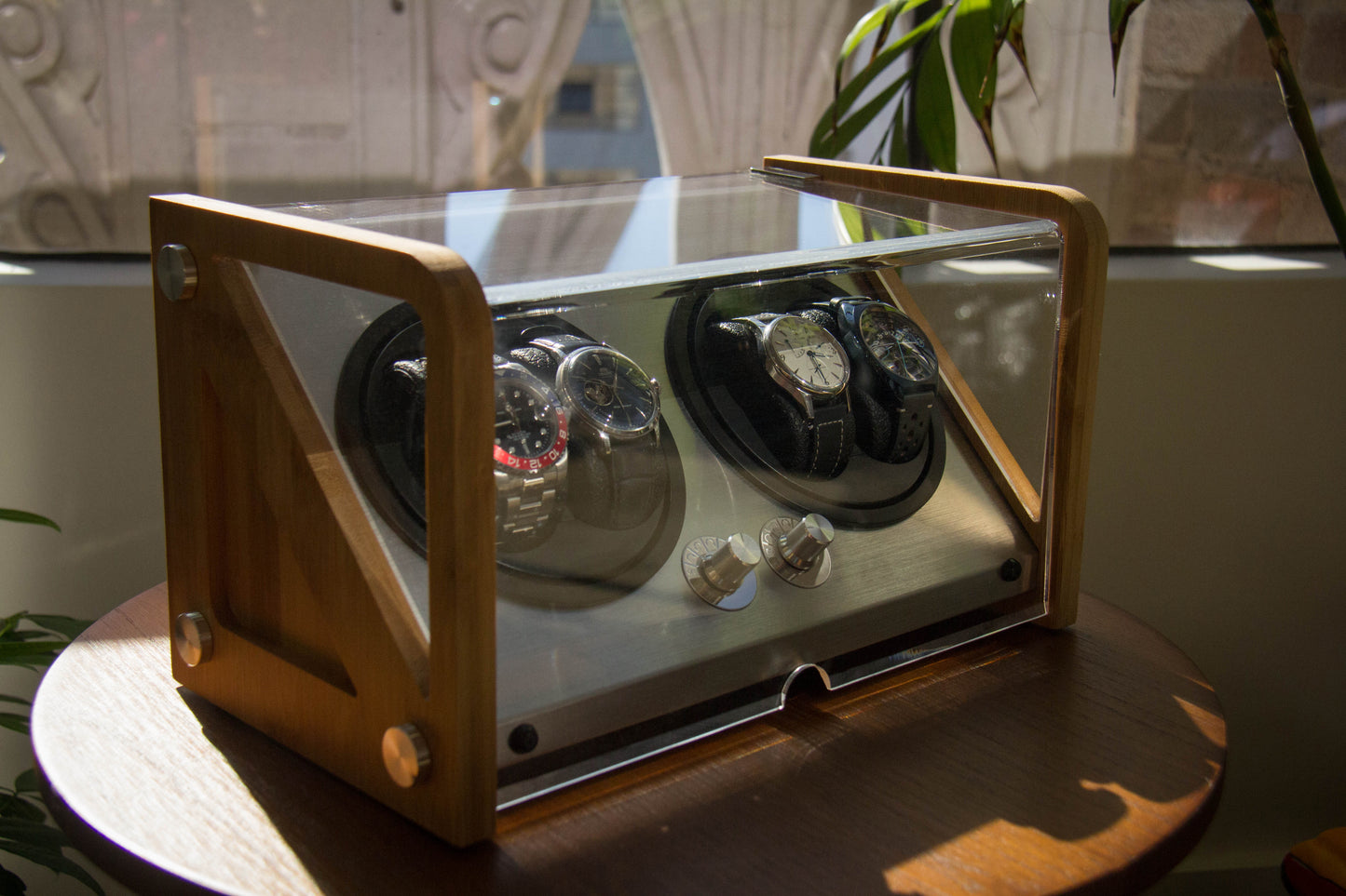 4 Watch Winders - Bamboo Color