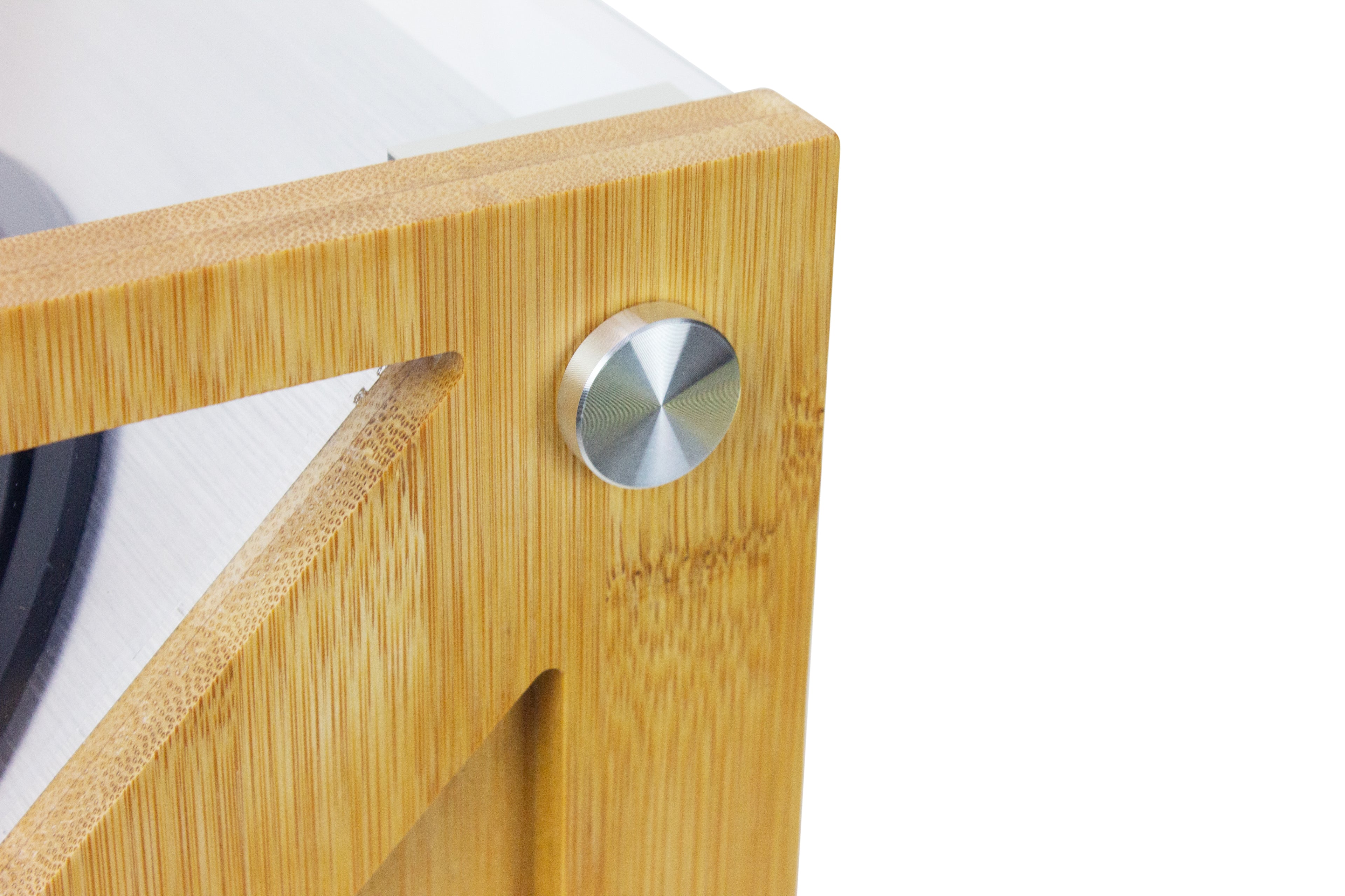 Bamboo 4-watch winder showing soft watch pillows inside