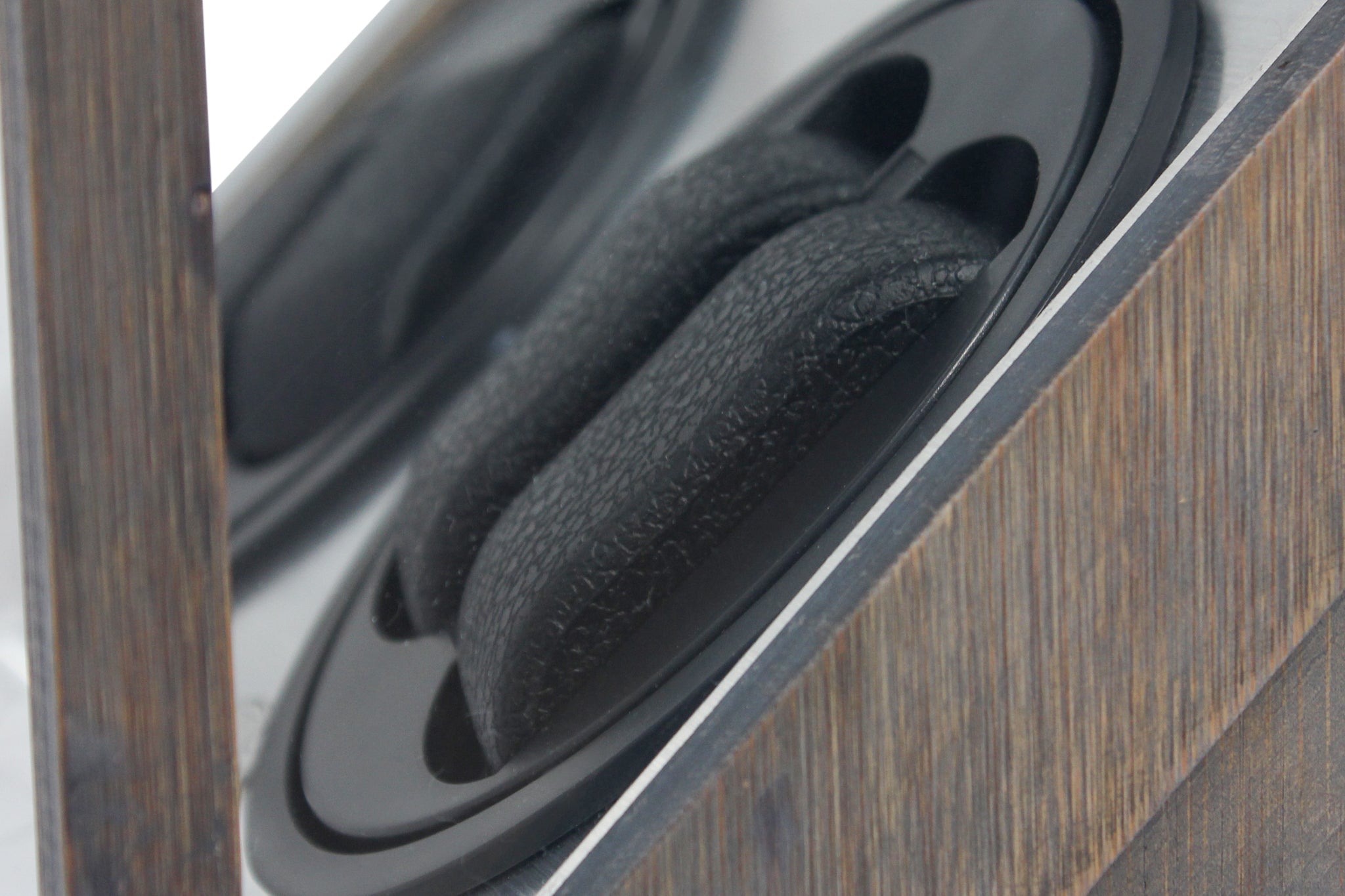 Front view of charcoal bamboo quad watch winder box